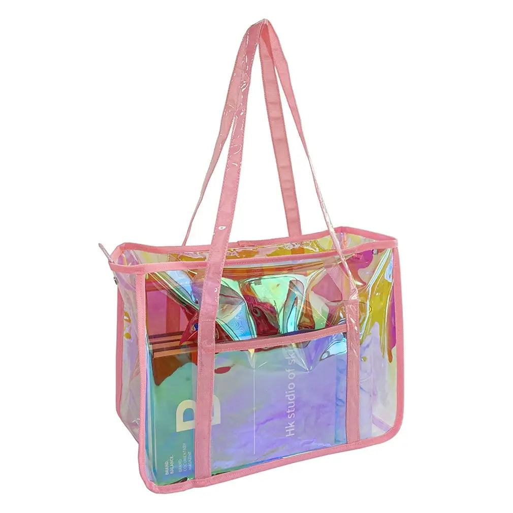 Laser Transparent Beach Tote Makeup Bag